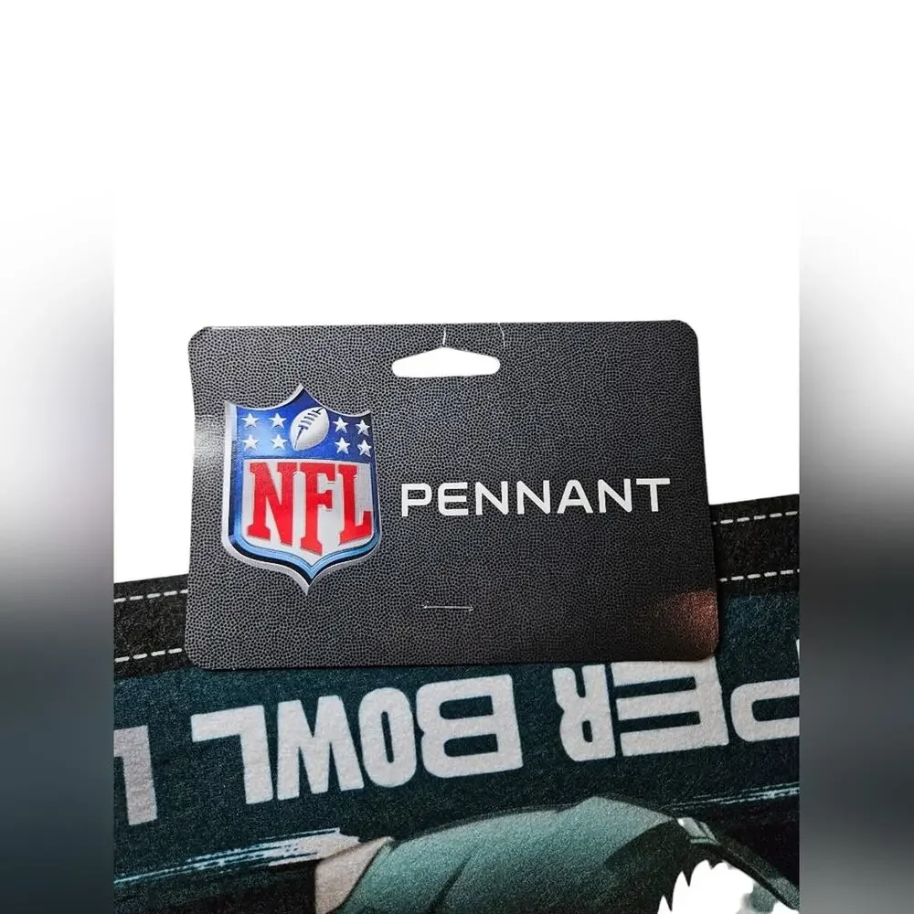 NWT Philadelphia Eagles NFL Super Bowl LIX Pennant, Never Used.